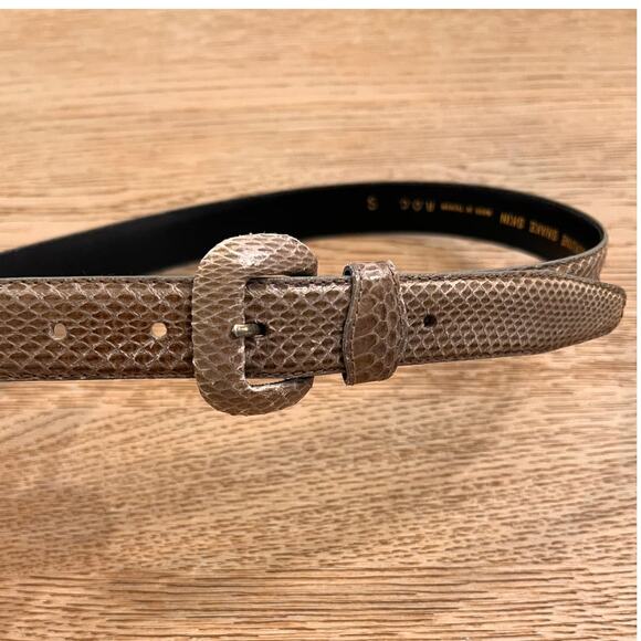 VINTAGE Rayman/Ridless SNAKE SKIN Belt SZ Small - Picture 3 of 8